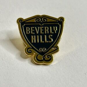 Beverly Hills Logo Gold and Black Enamel Pin